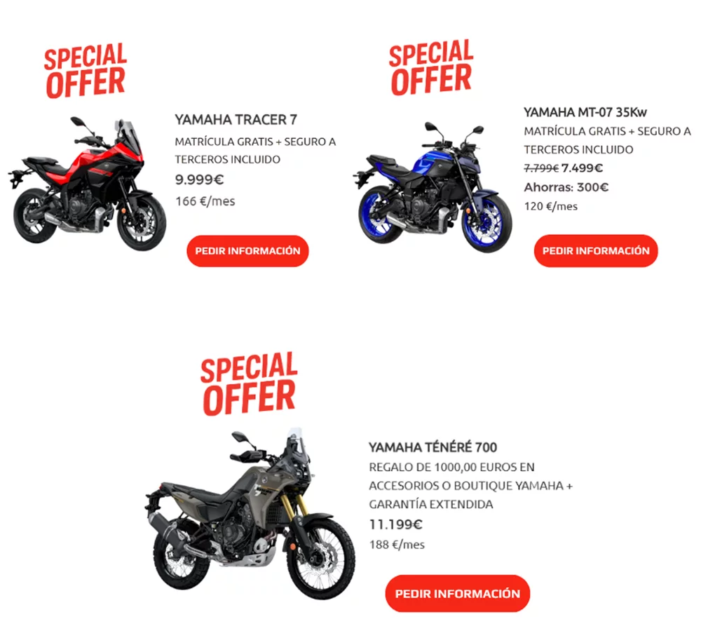 Promociones Motos 700cc Yamaha