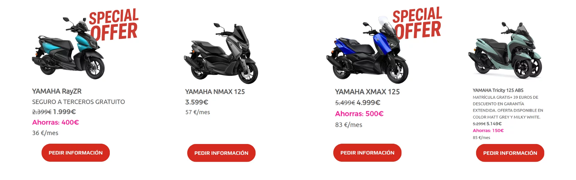 Promociones Scooters 125cc Yamaha