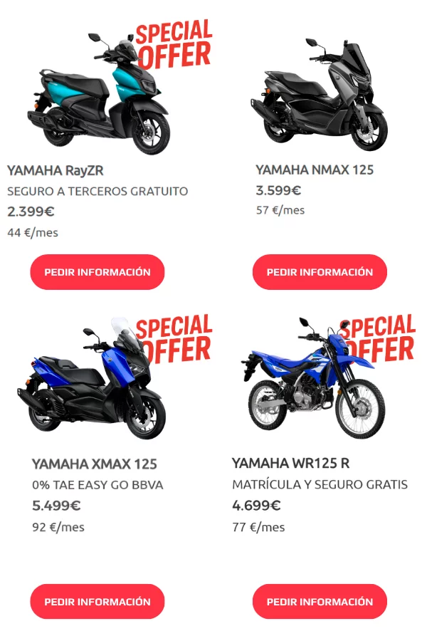 Promociones Scooters 125cc Yamaha