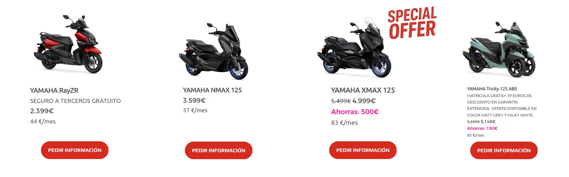 Promociones Scooters 125cc Yamaha