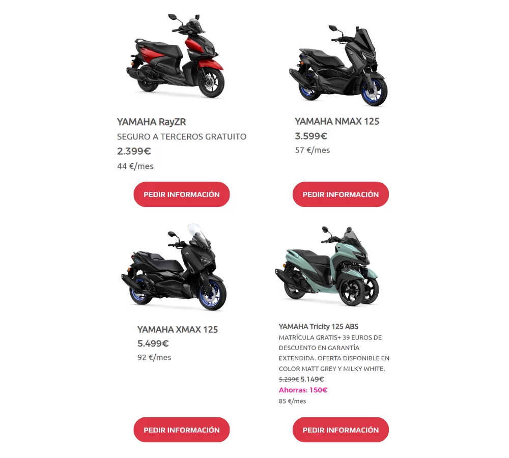 Promociones Scooters 125cc Yamaha